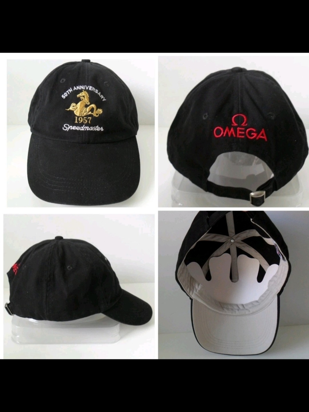 RARE OMEGA SPEEDMASTER 50TH ANNIVERSARY BASEBALL HAT 1957 COMMERATE